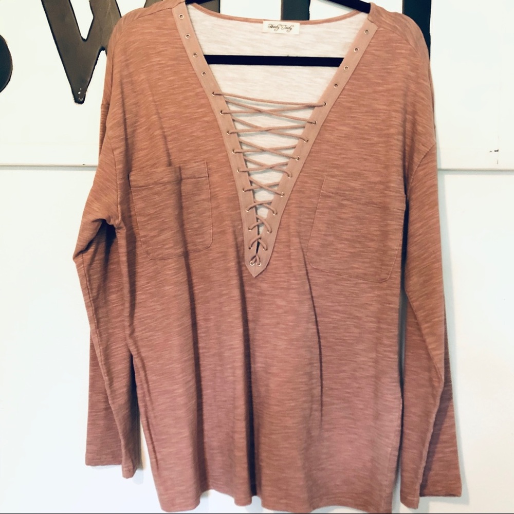 Pink long sleeve top